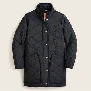 J.CREW Black Signature Quilted Cocoon Puffer with PrimaLoft XS